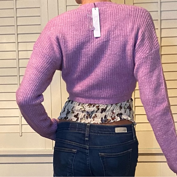 For Love And Lemons new cropped ribbed cardigan - Picture 9 of 12